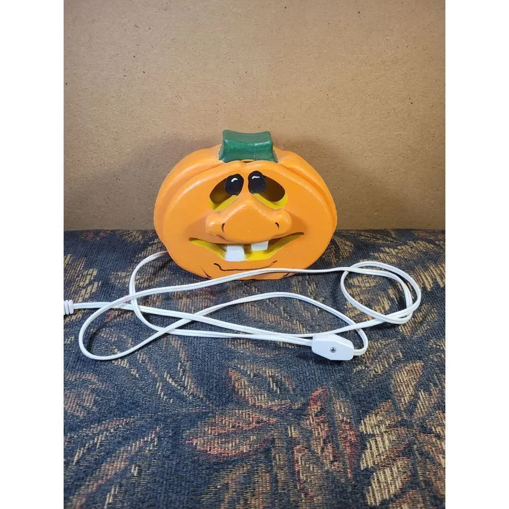 Handmade Wood Pumpkin Light
